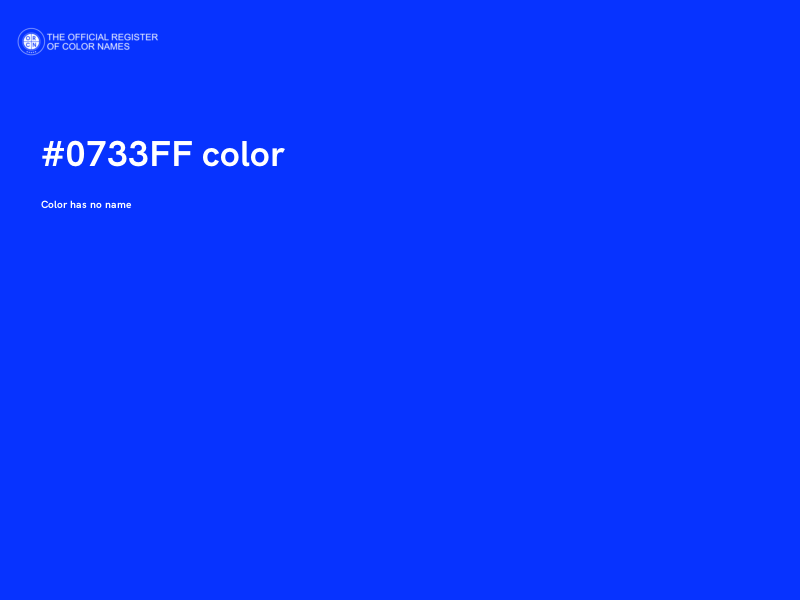 #0733FF color image