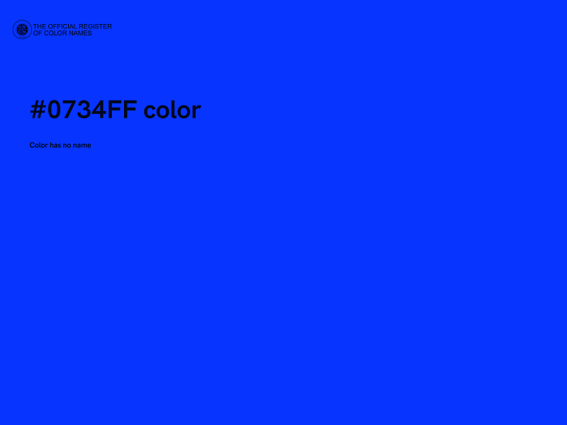 #0734FF color image