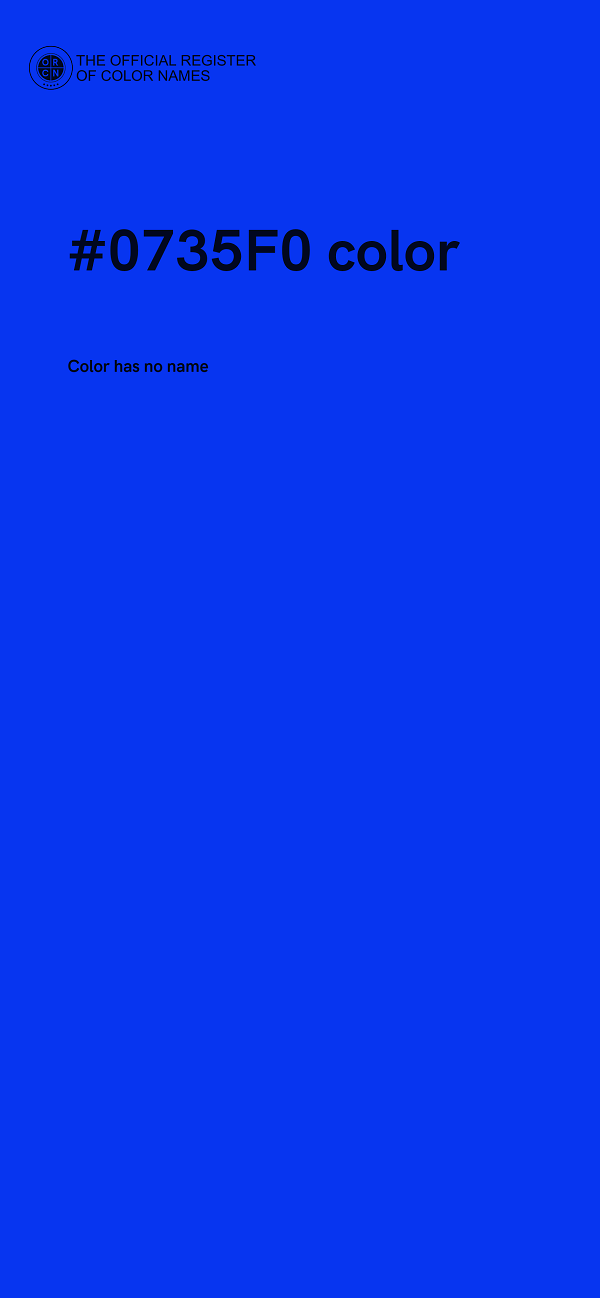#0735F0 color image
