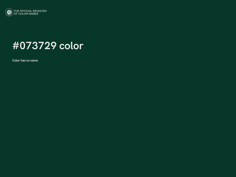 #073729 color image