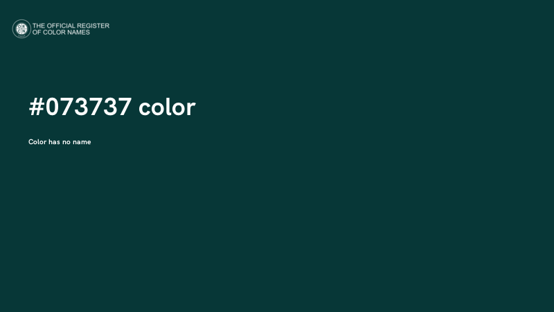 #073737 color image