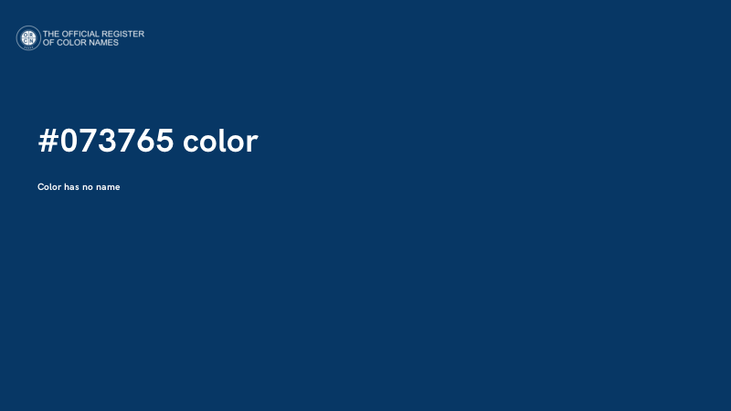 #073765 color image