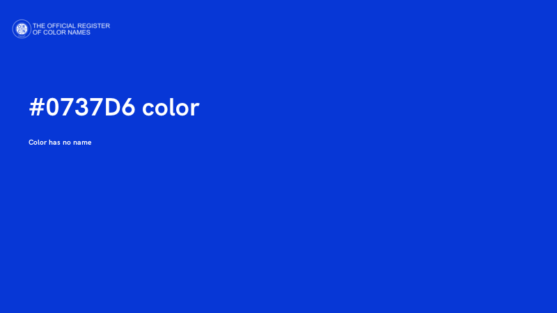 #0737D6 color image