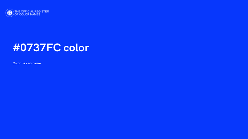 #0737FC color image