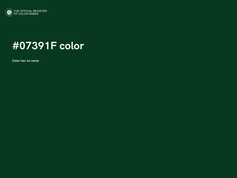 #07391F color image