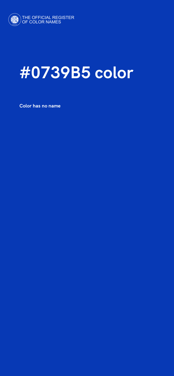 #0739B5 color image