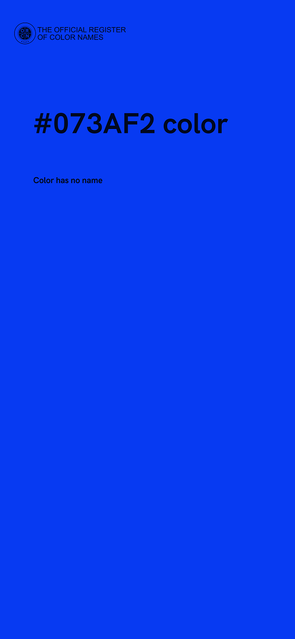 #073AF2 color image