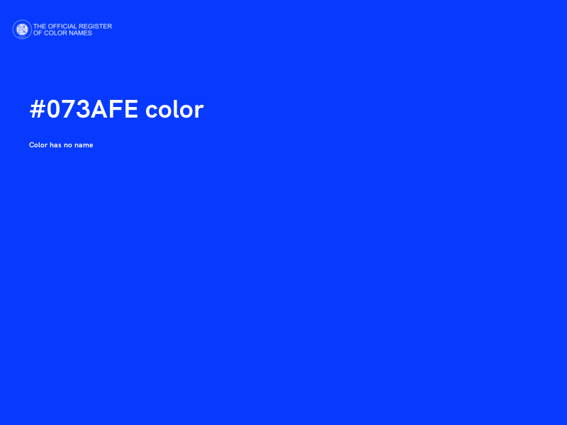 #073AFE color image