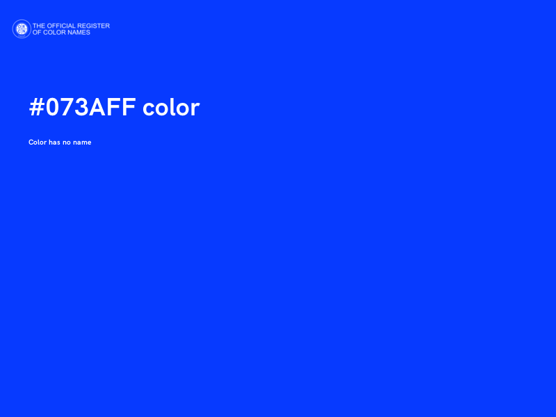 #073AFF color image