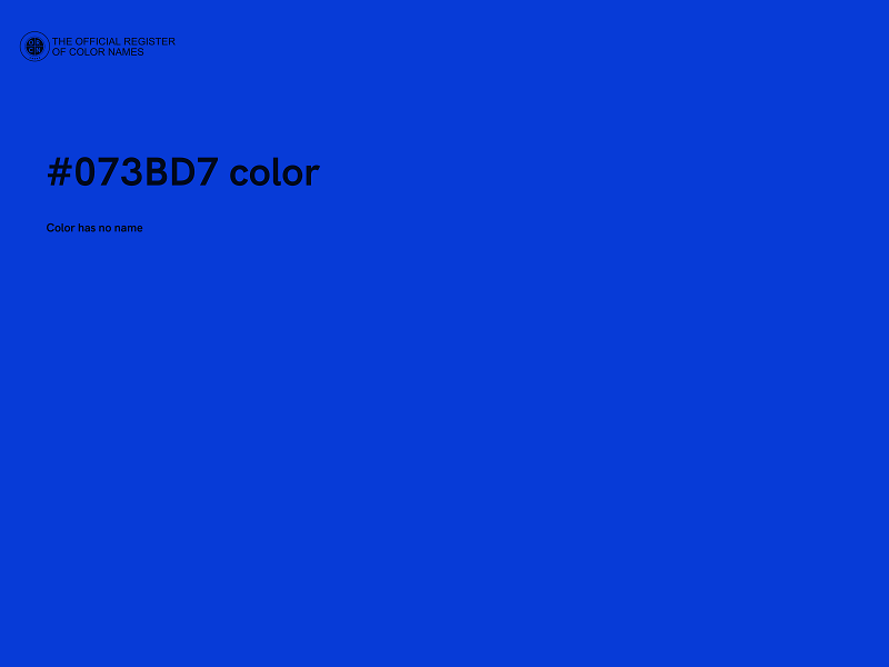 #073BD7 color image