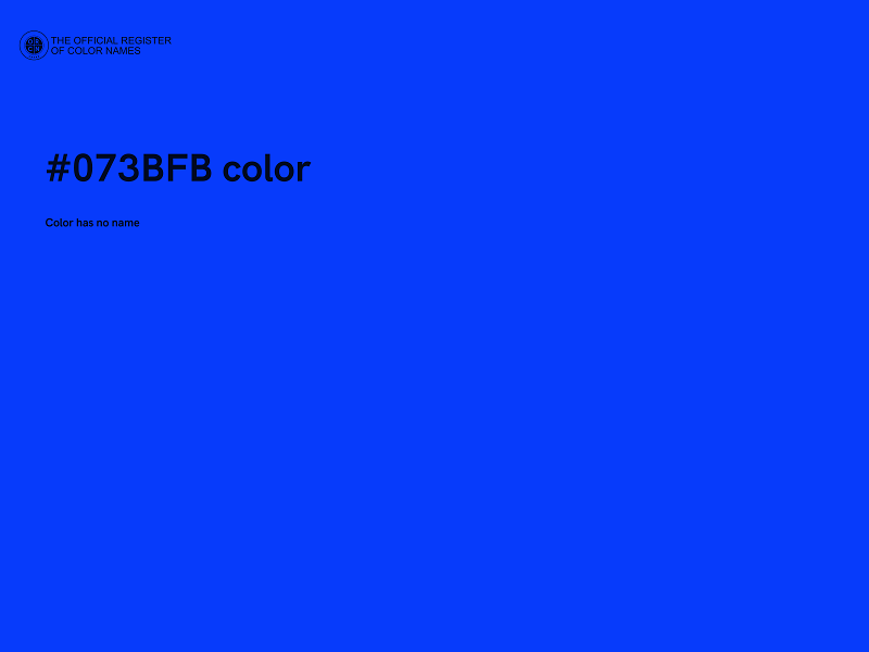 #073BFB color image