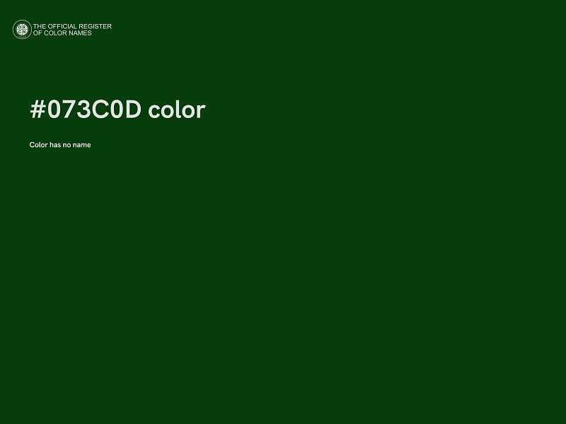 #073C0D color image