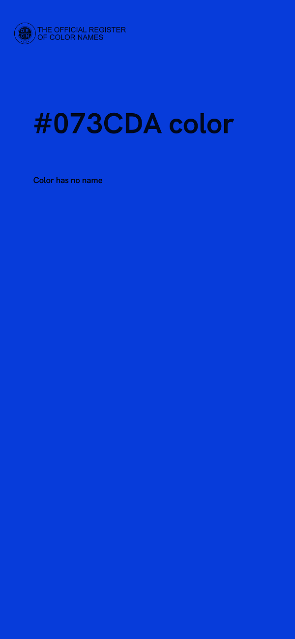 #073CDA color image