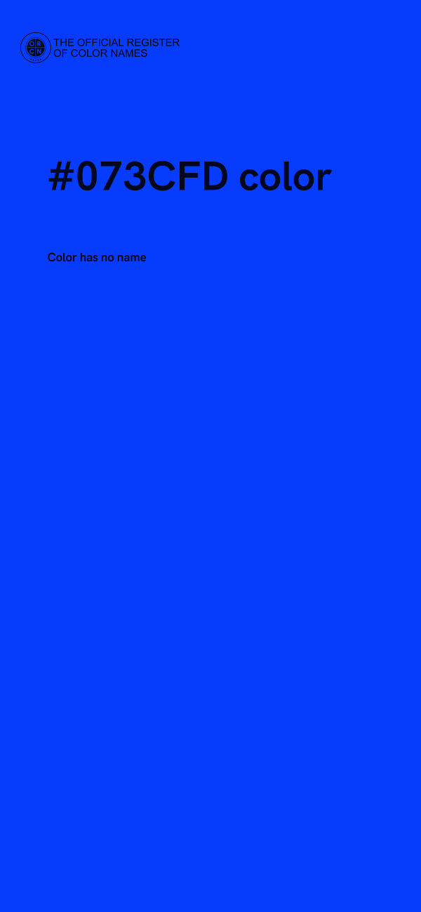 #073CFD color image