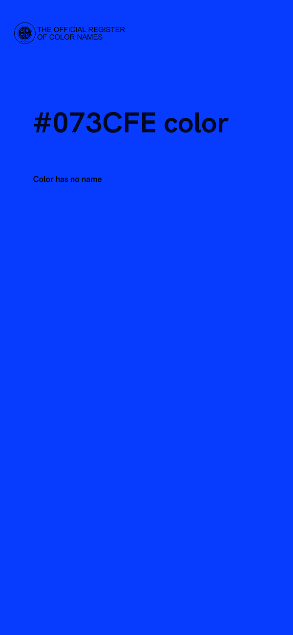 #073CFE color image