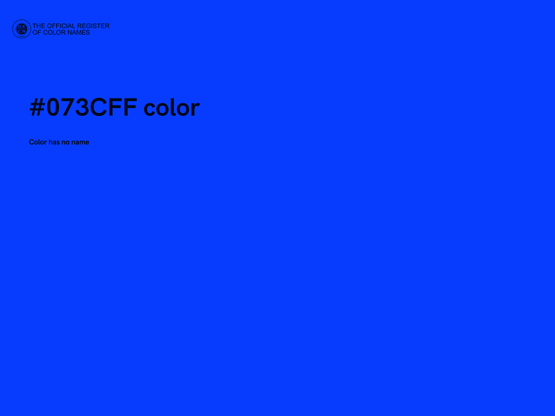 #073CFF color image