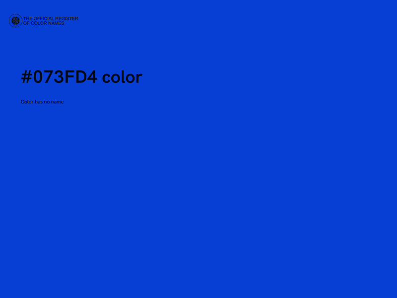 #073FD4 color image