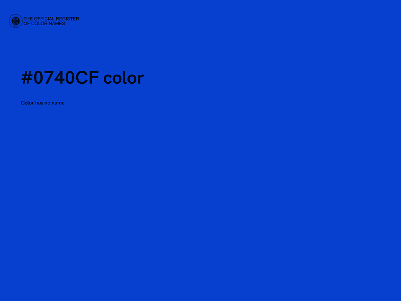 #0740CF color image