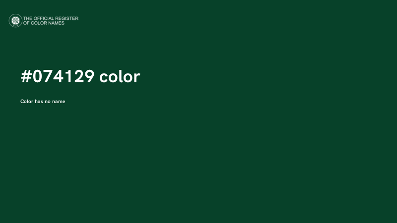 #074129 color image
