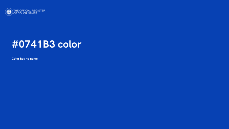 #0741B3 color image