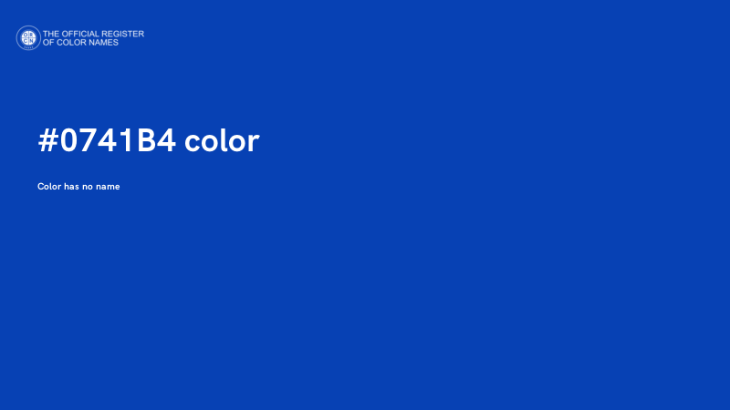 #0741B4 color image