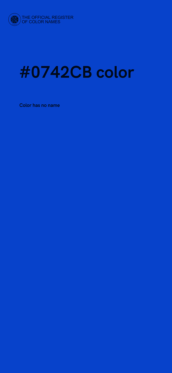 #0742CB color image