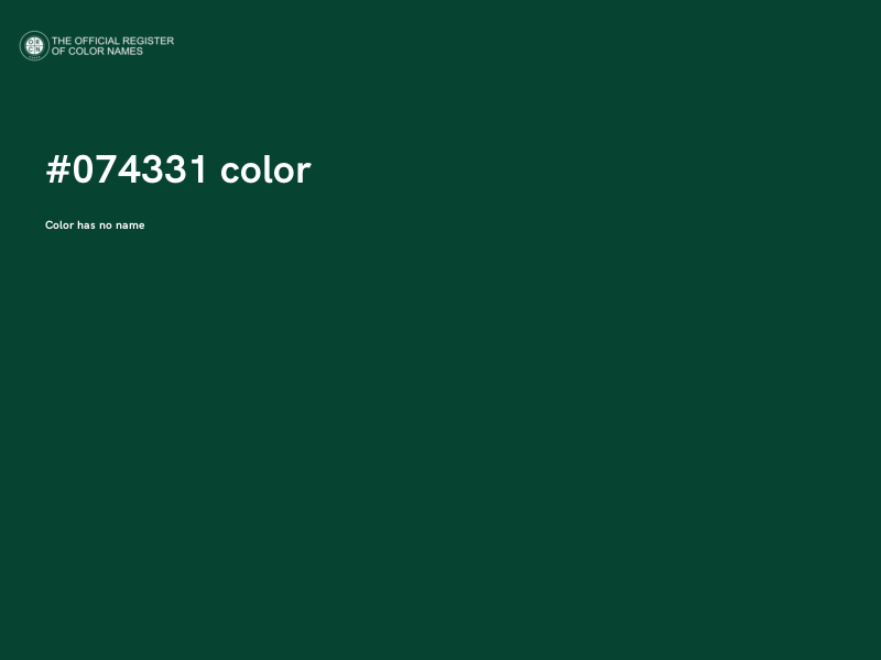 #074331 color image