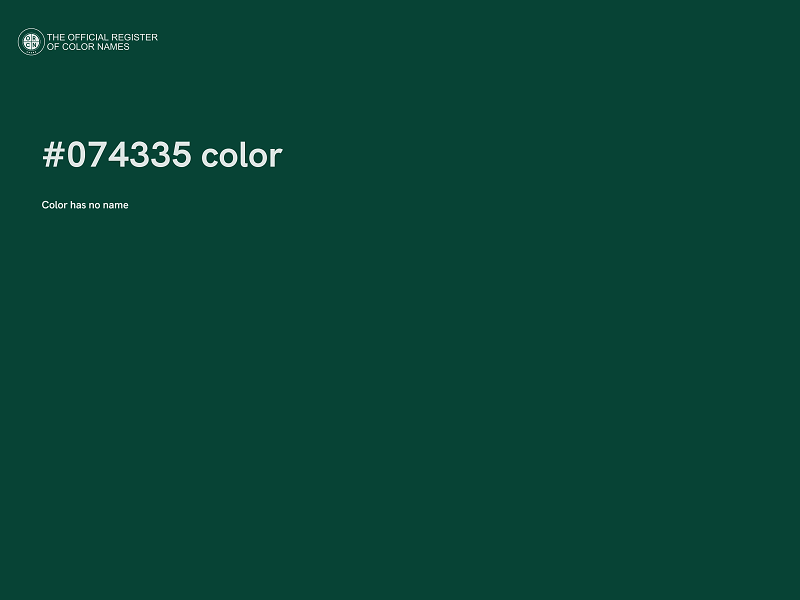#074335 color image