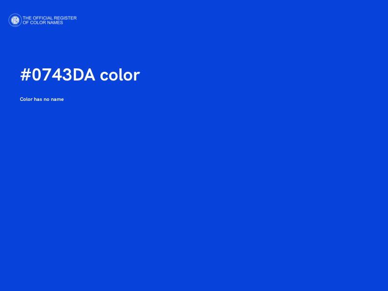 #0743DA color image