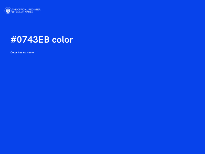 #0743EB color image