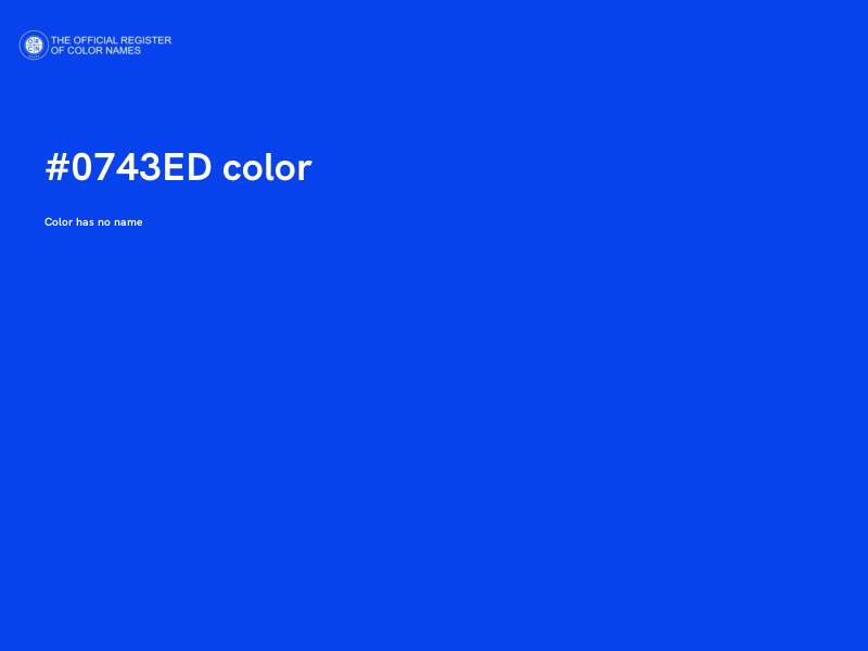 #0743ED color image
