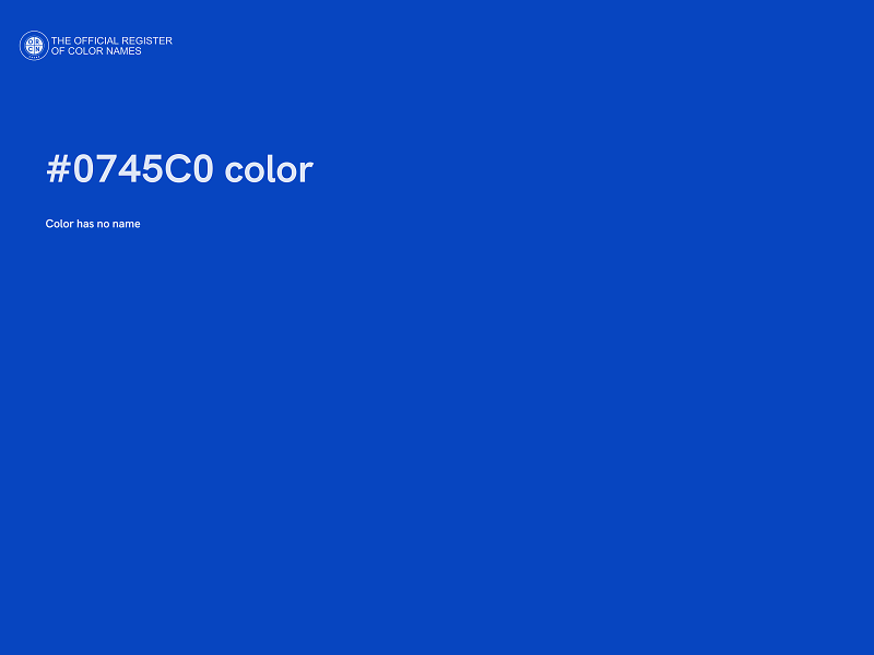 #0745C0 color image