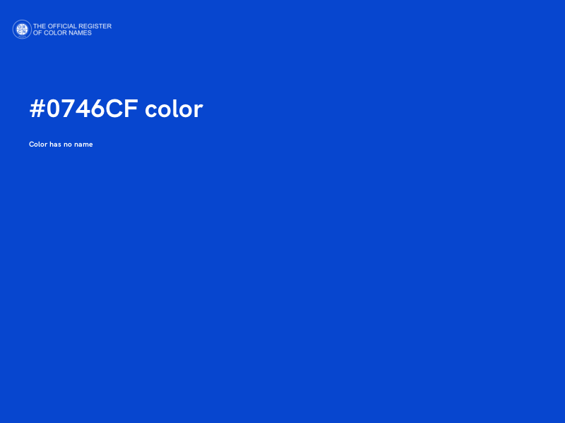 #0746CF color image