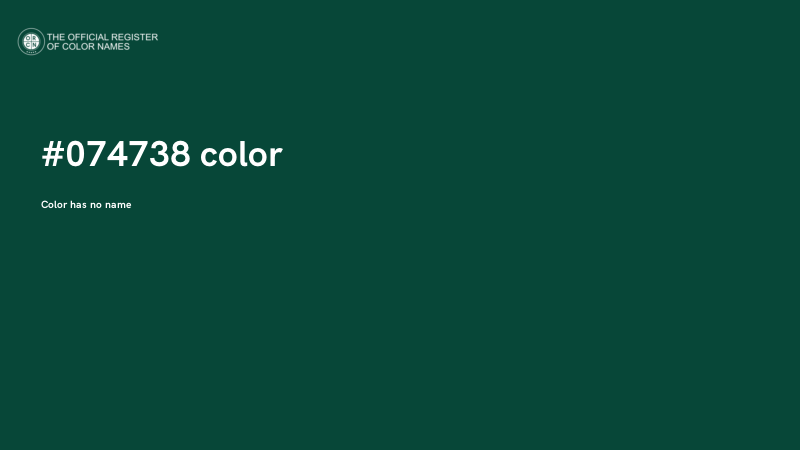 #074738 color image