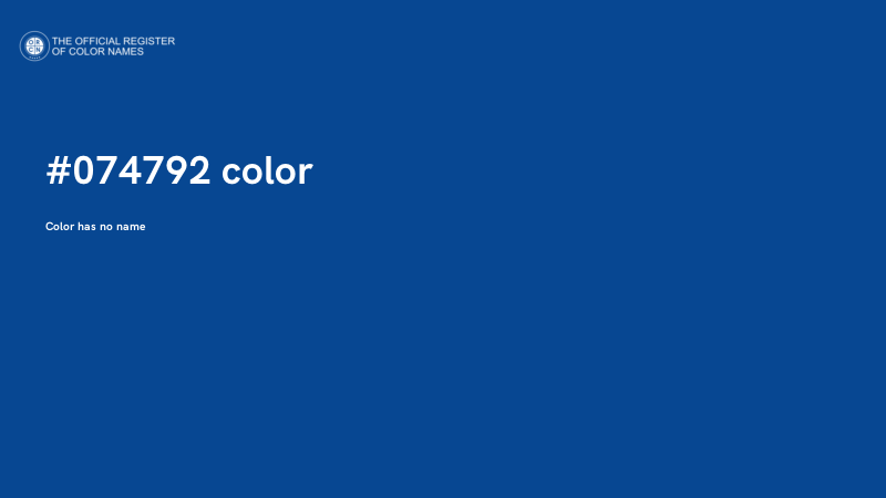 #074792 color image