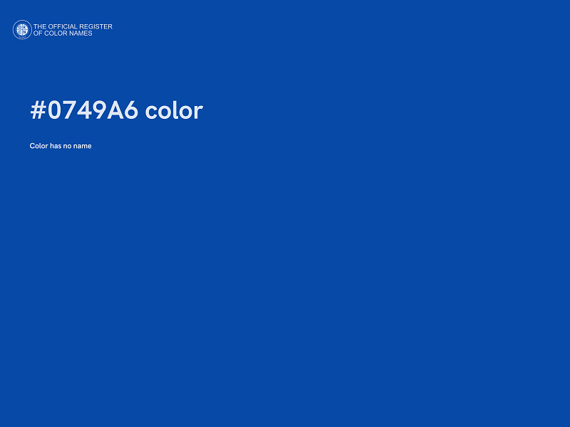 #0749A6 color image