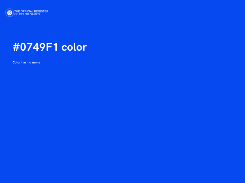 #0749F1 color image