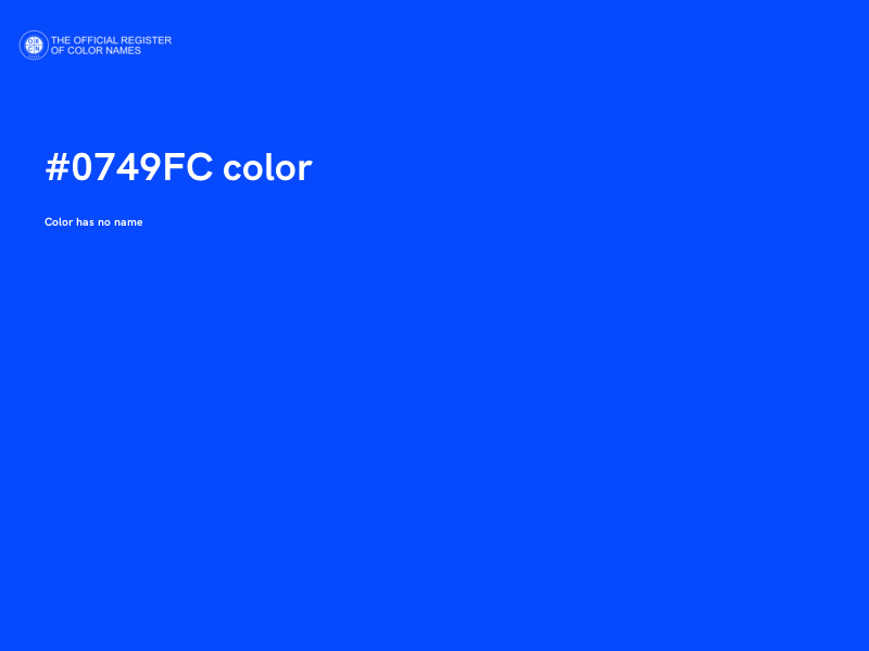 #0749FC color image