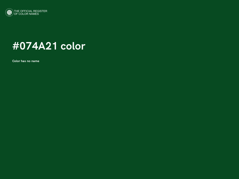 #074A21 color image