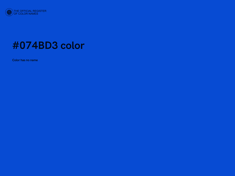 #074BD3 color image