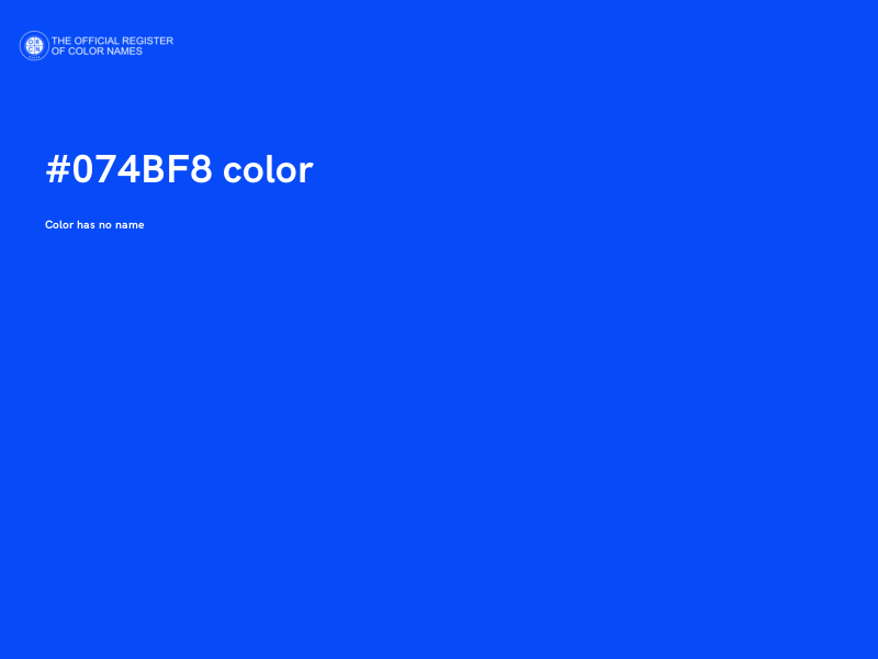 #074BF8 color image