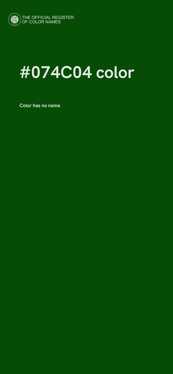 #074C04 color image