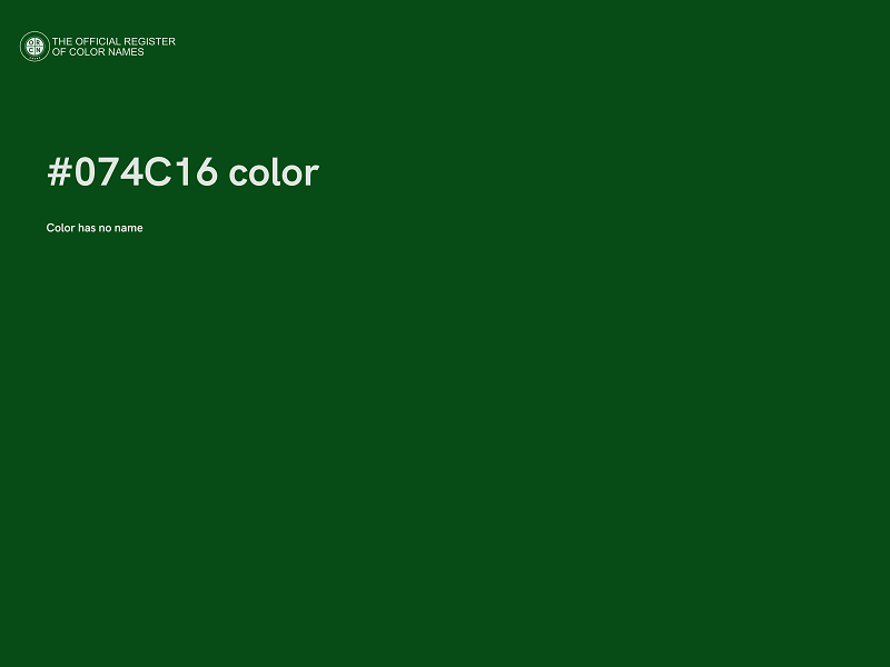 #074C16 color image