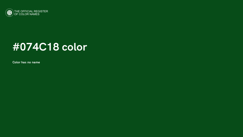 #074C18 color image