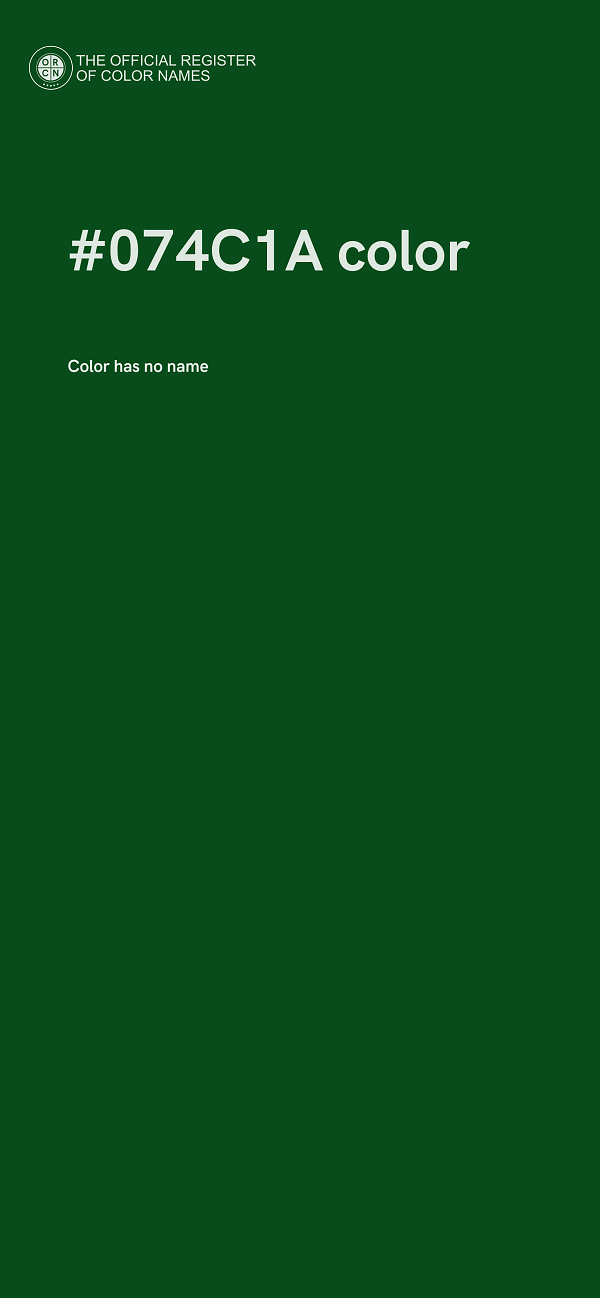 #074C1A color image