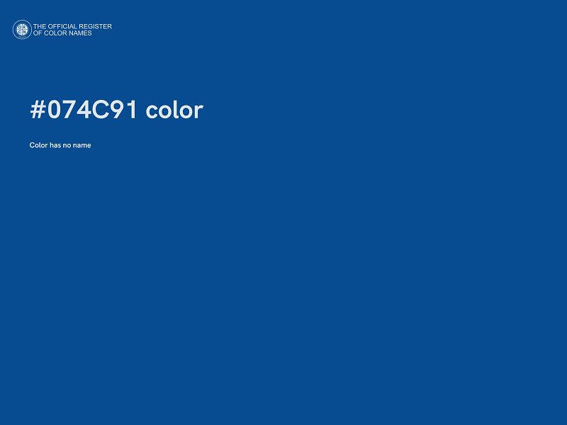 #074C91 color image