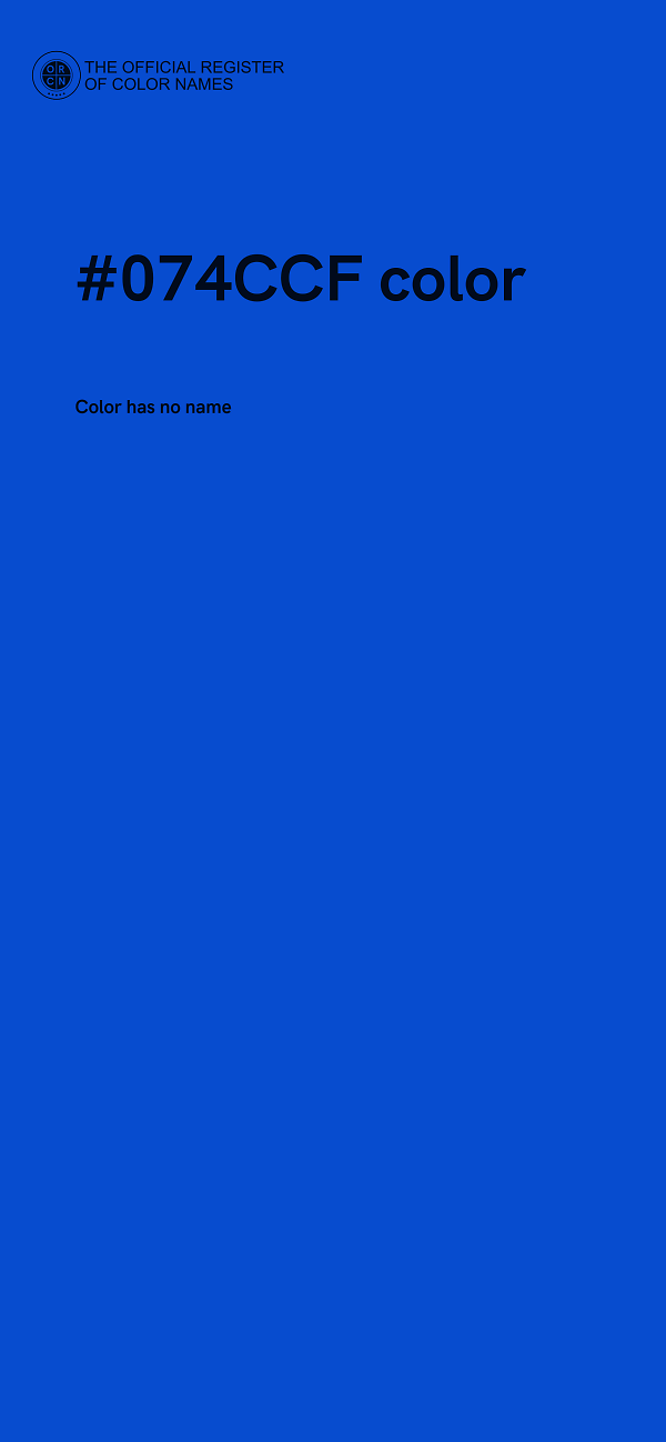 #074CCF color image