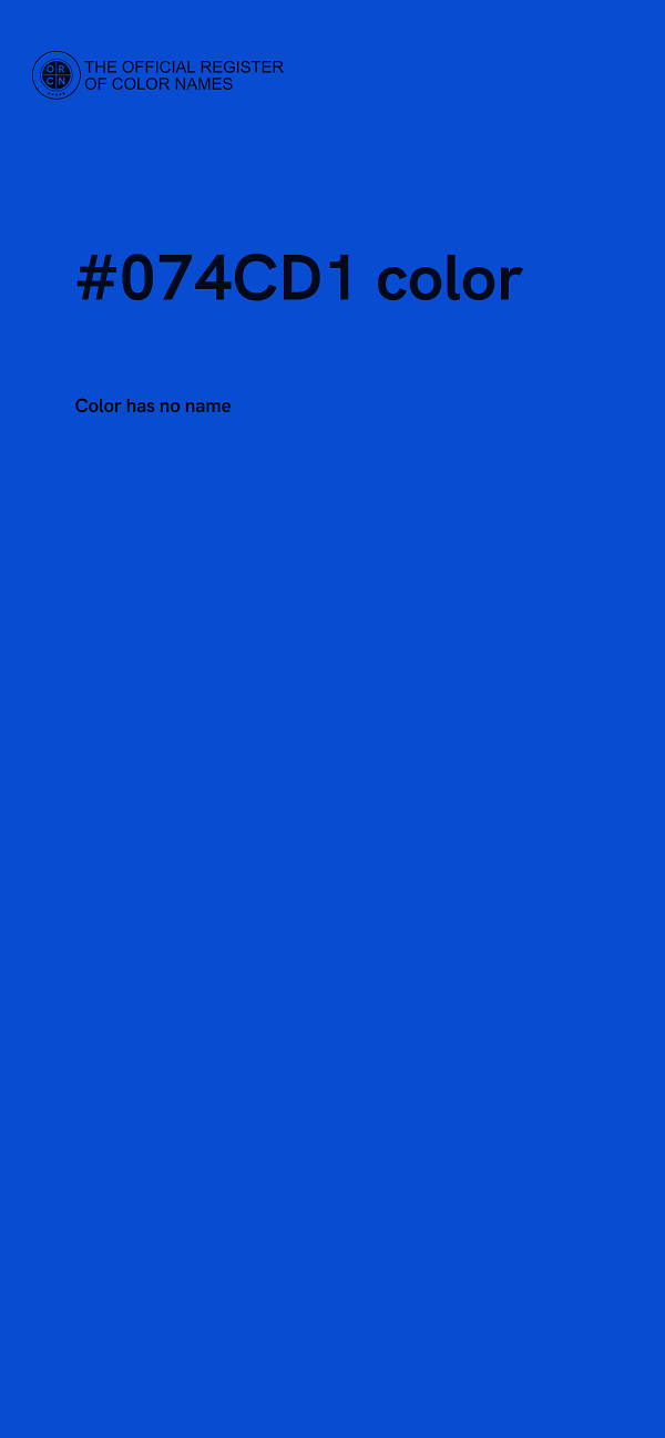 #074CD1 color image