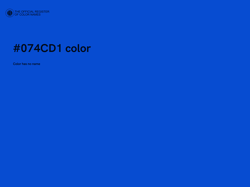 #074CD1 color image