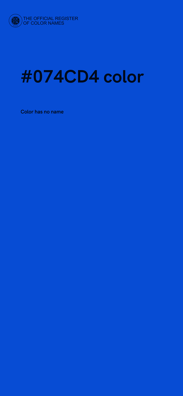 #074CD4 color image